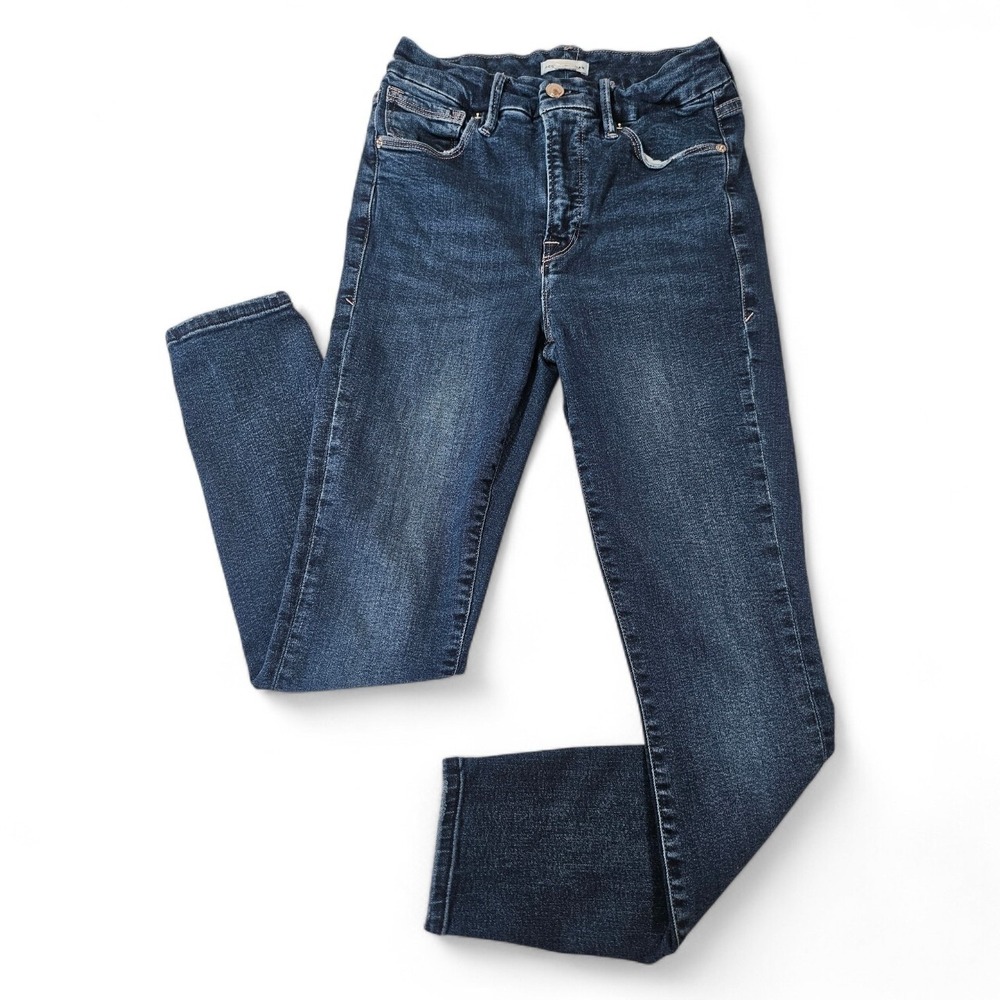 Good American Always Fits Good Legs Skinny Jeans Size 4/27 High Rise Dark Wash